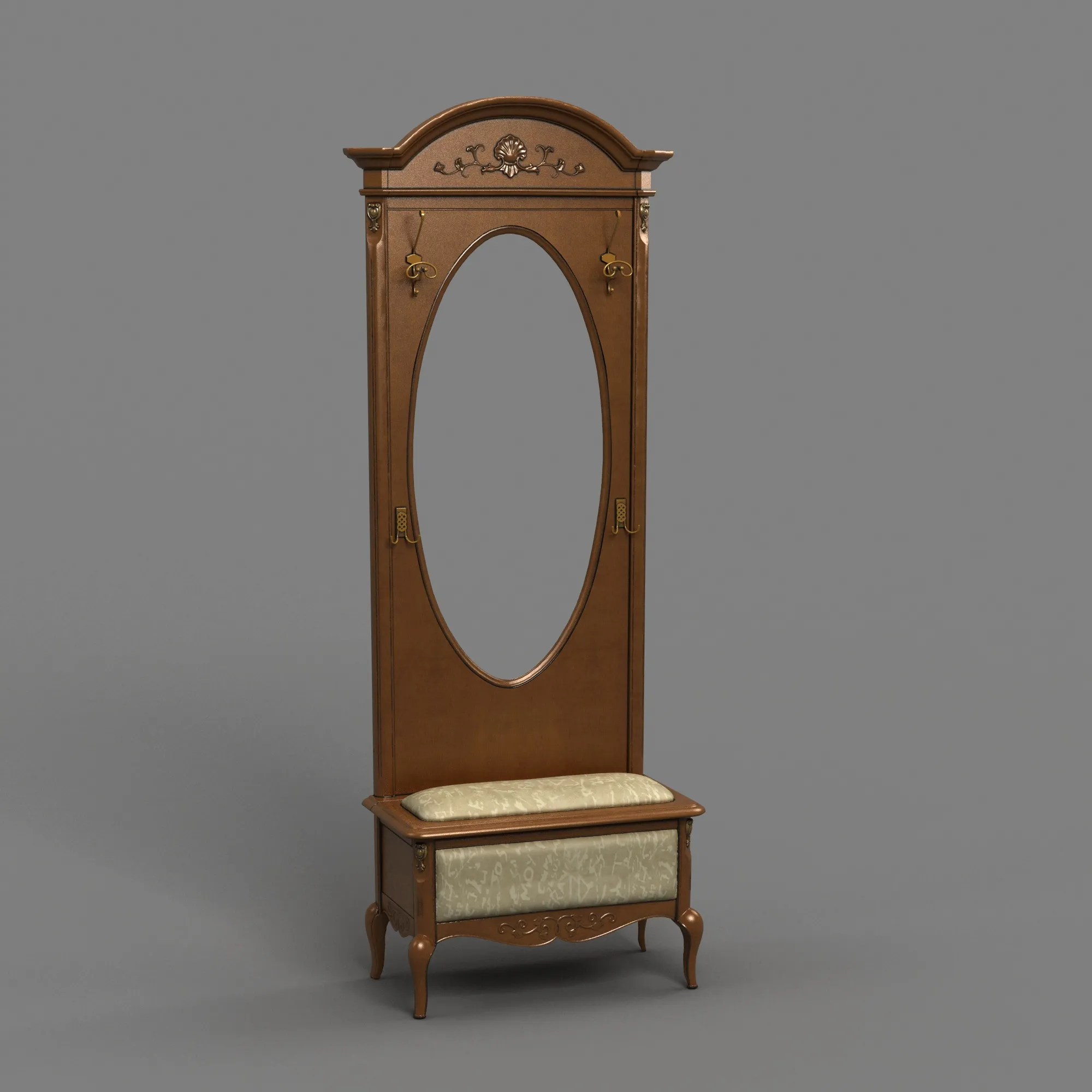 Decorative Mirror 3D Model .c4d .max .obj .3ds .fbx .stl .blend 
