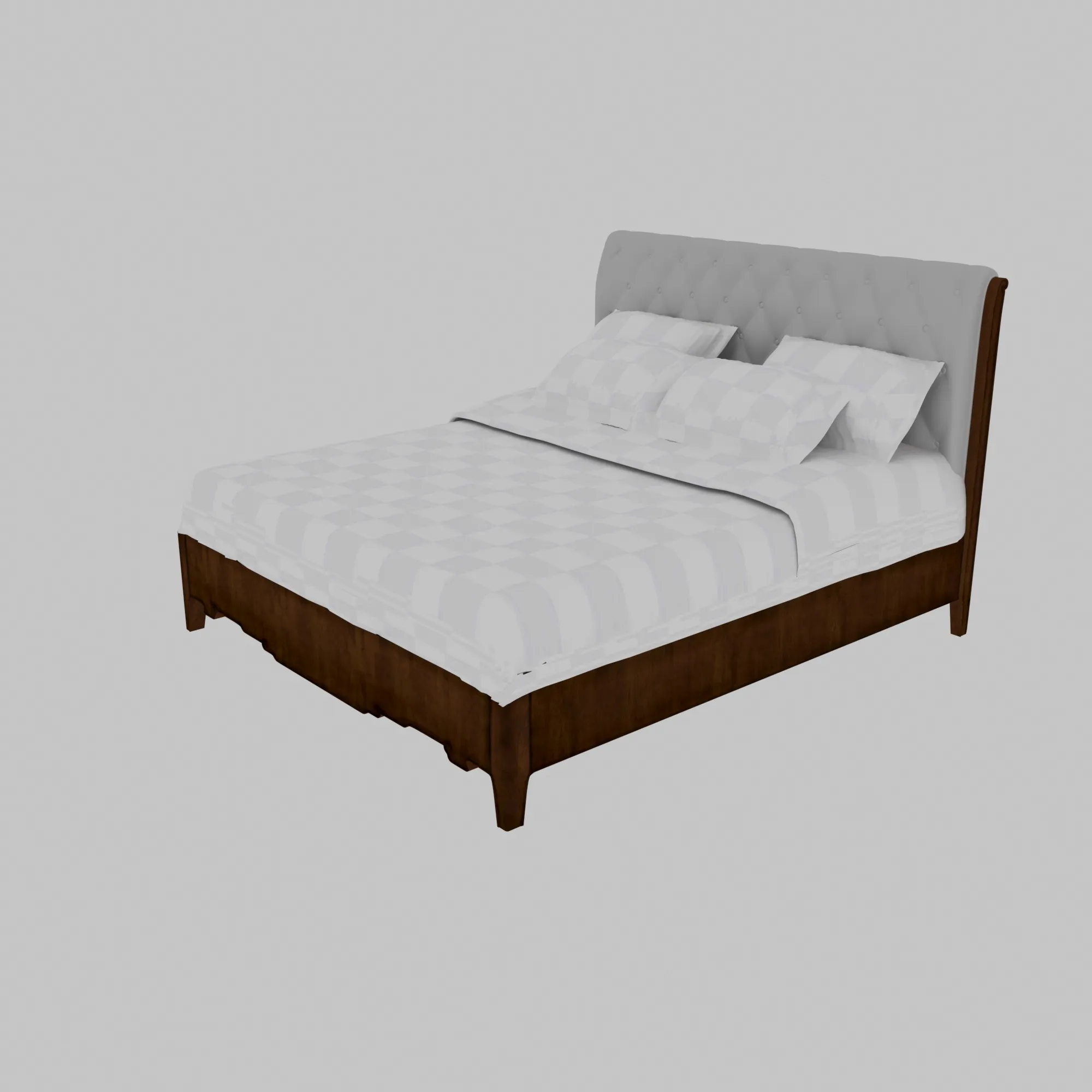Bed 3D Model .c4d .max .obj .3ds .fbx .stl .blend 