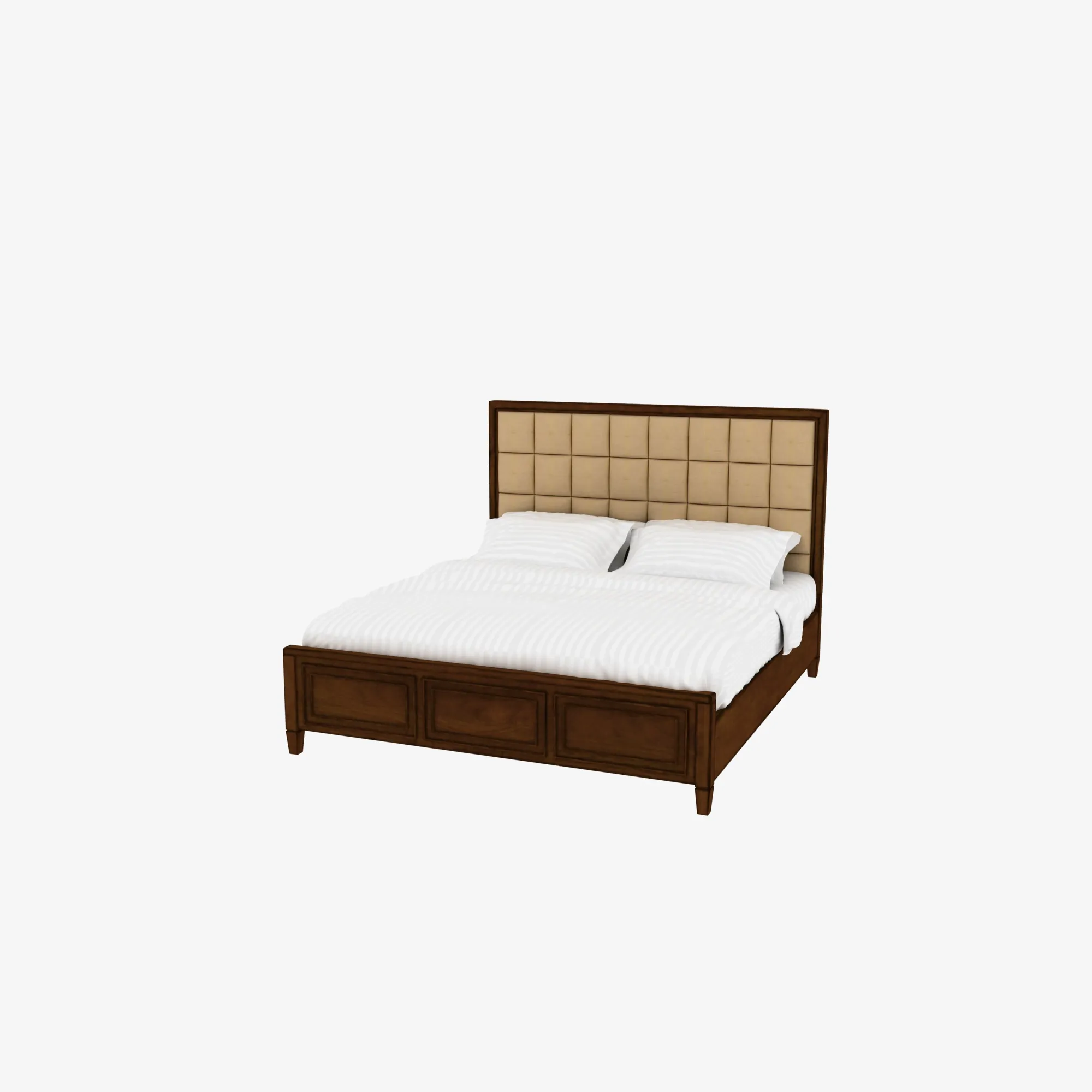 Bed 3D Model .c4d .max .obj .3ds .fbx .stl .blend 