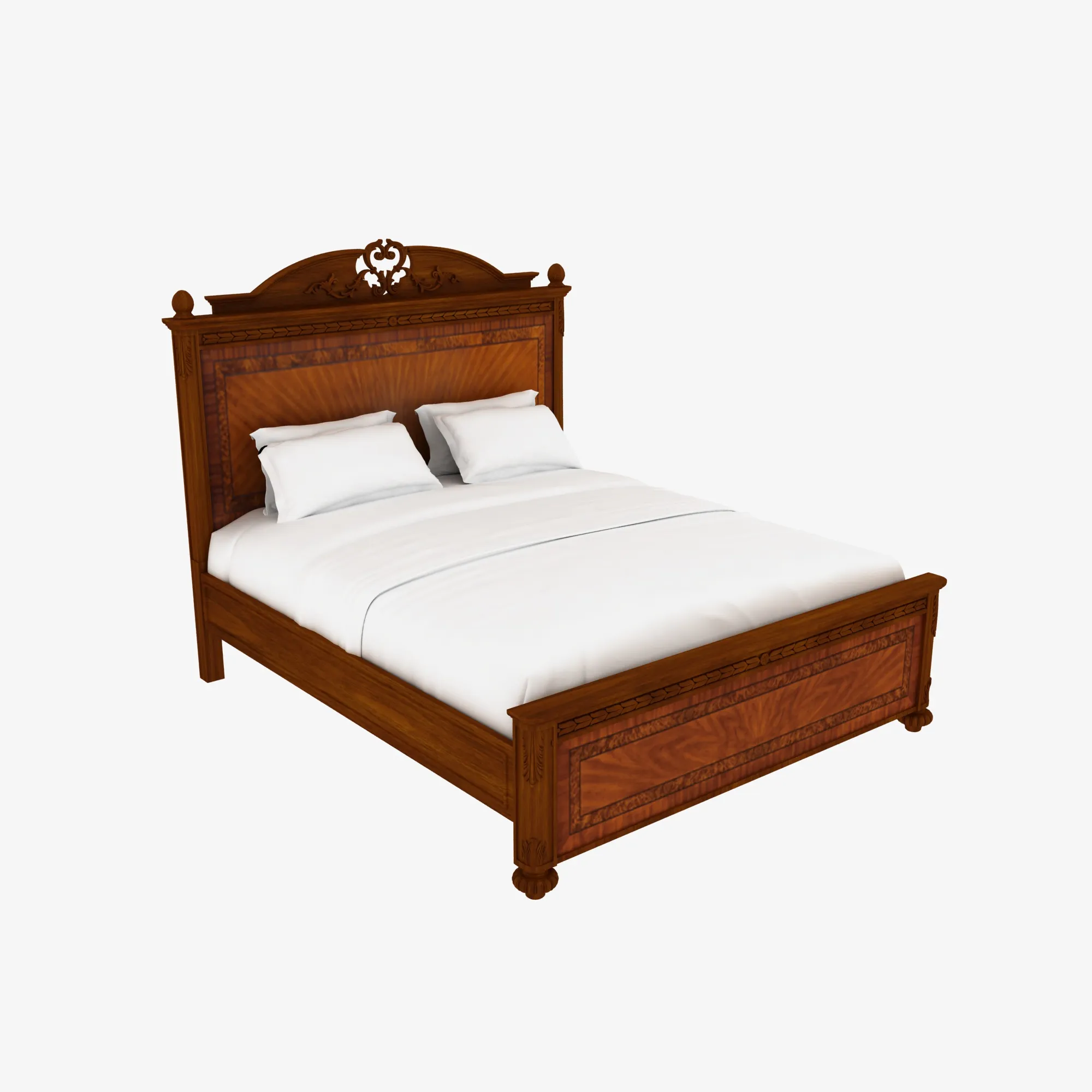 Bed 3D Model .c4d .max .obj .3ds .fbx .stl .blend 