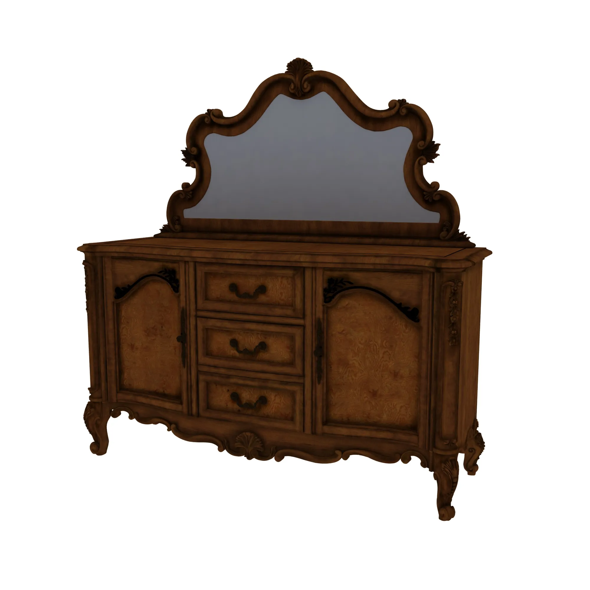 Sideboard 3D Model .c4d .max .obj .3ds .fbx .stl .blend