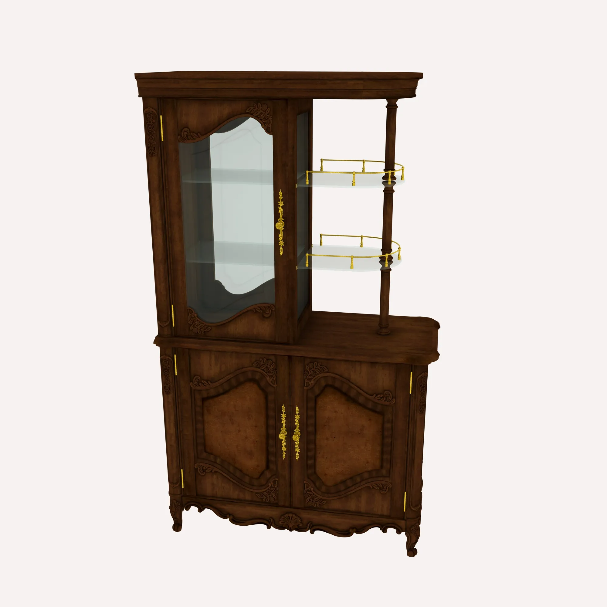 Wine cabinet 3D Model .c4d .max .obj .3ds .fbx .stl .blend 