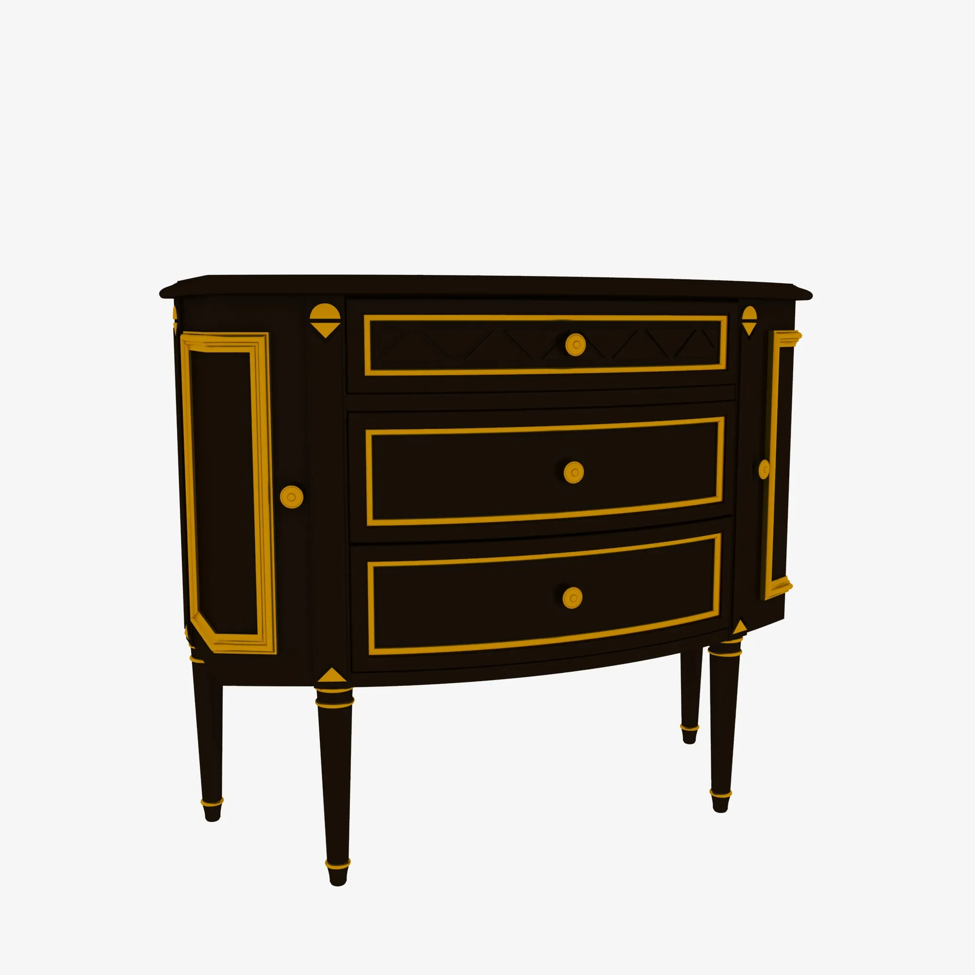 Display cabinet 3D Model .c4d .max .obj .3ds .fbx .stl .blend 