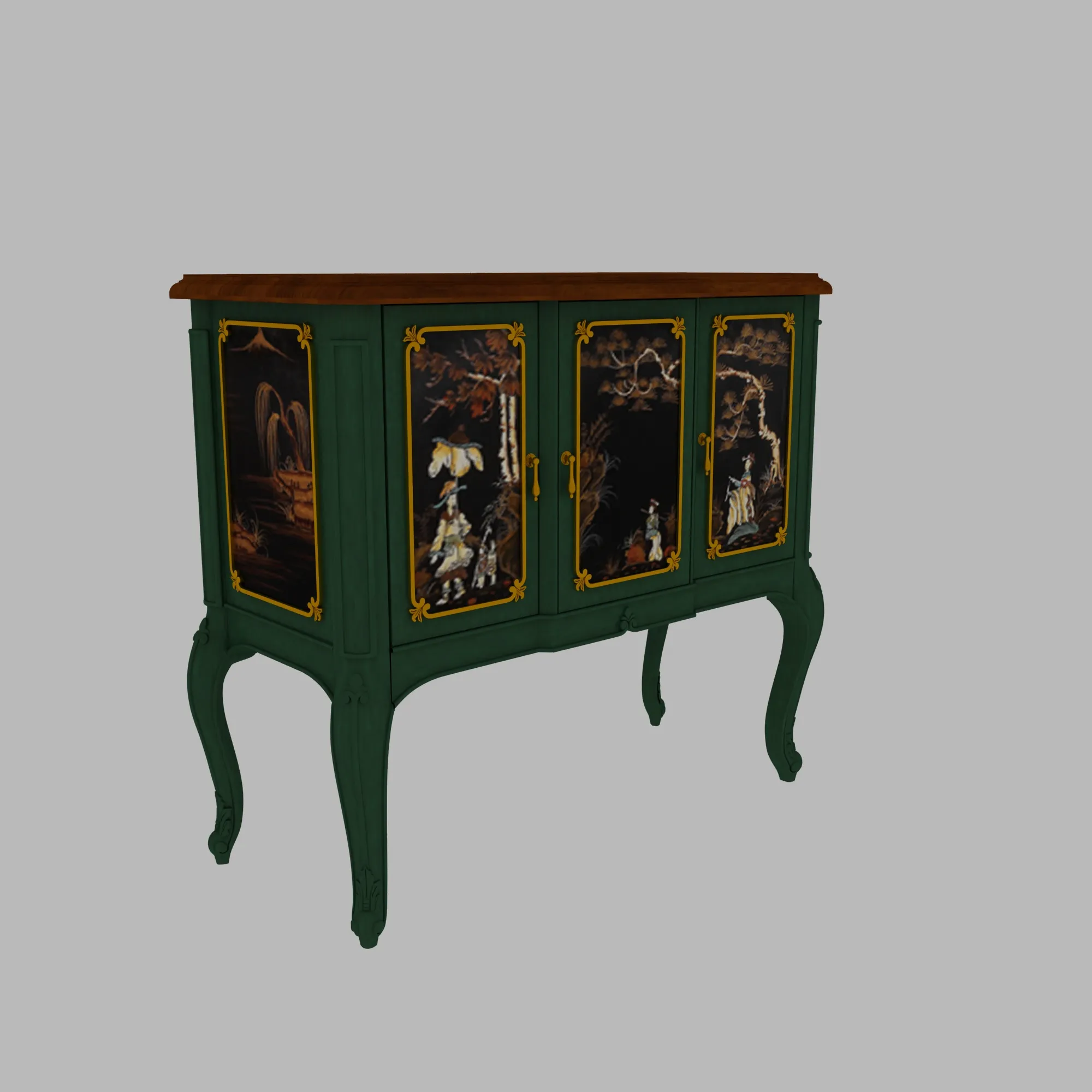 Display cabinet 3D Model .c4d .max .obj .3ds .fbx .stl .blend 
