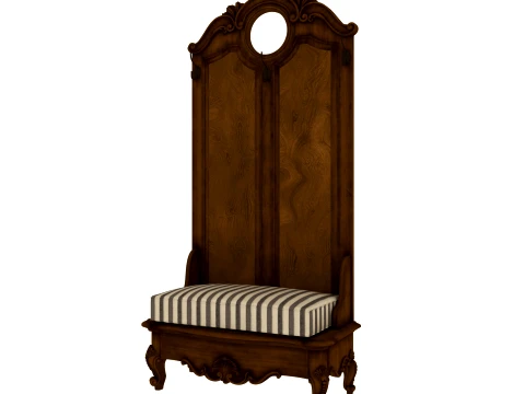 Entrance coat and hat bench 3D Модель
