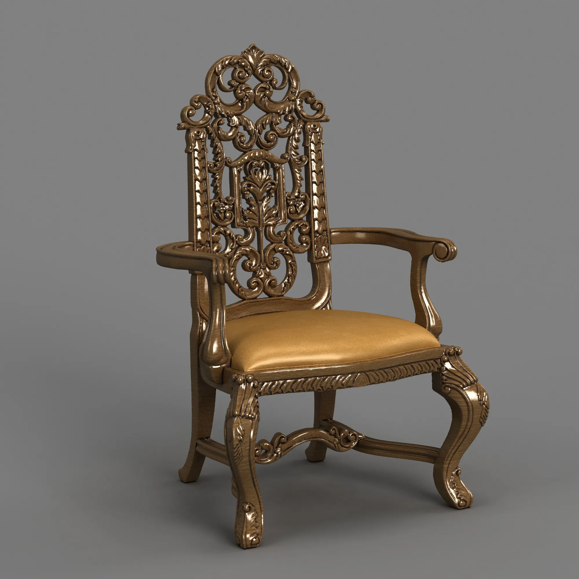 Office chair 3D Model .c4d .max .obj .3ds .fbx .stl .blend 