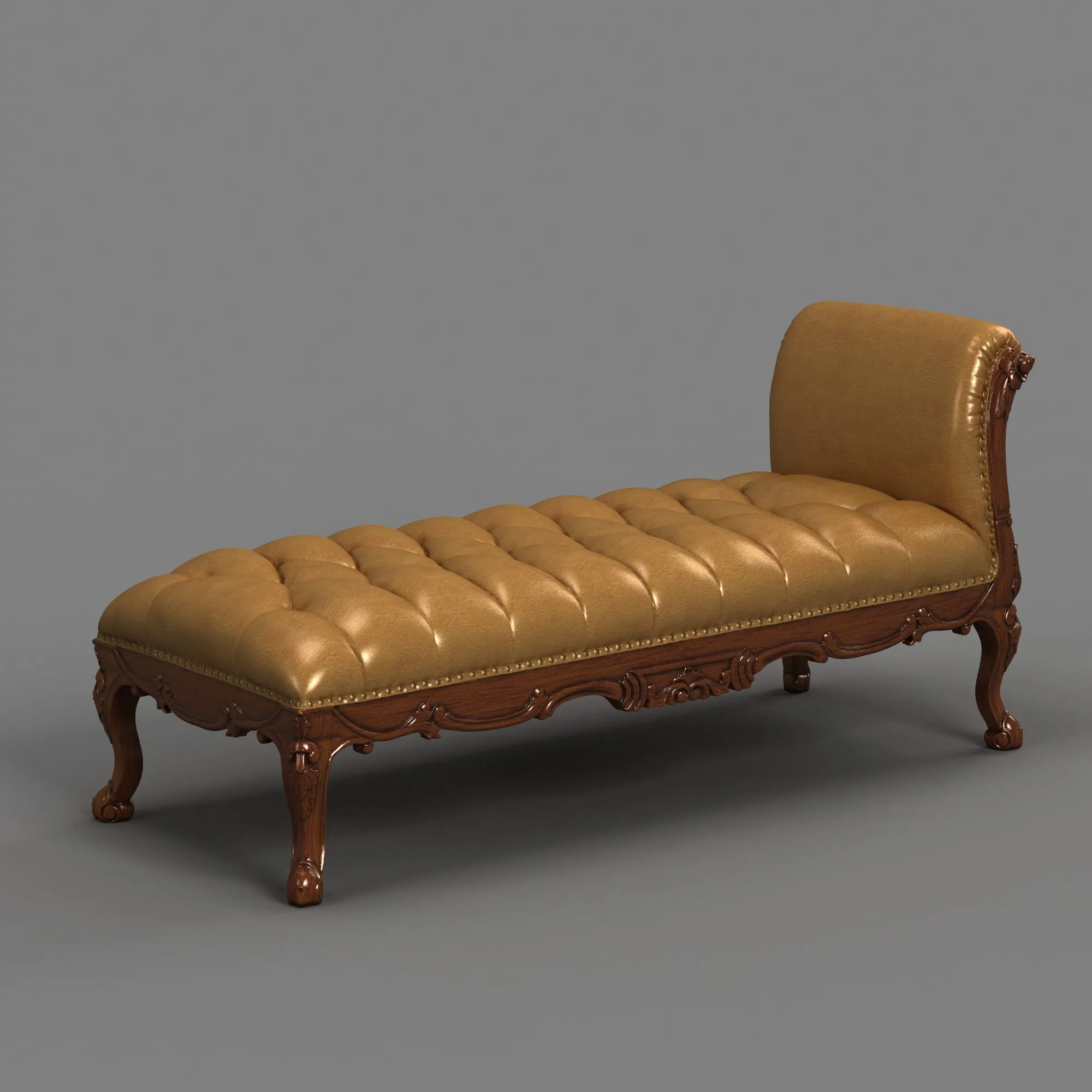 Footstool 3D Model .c4d .max .obj .3ds .fbx .stl .blend 