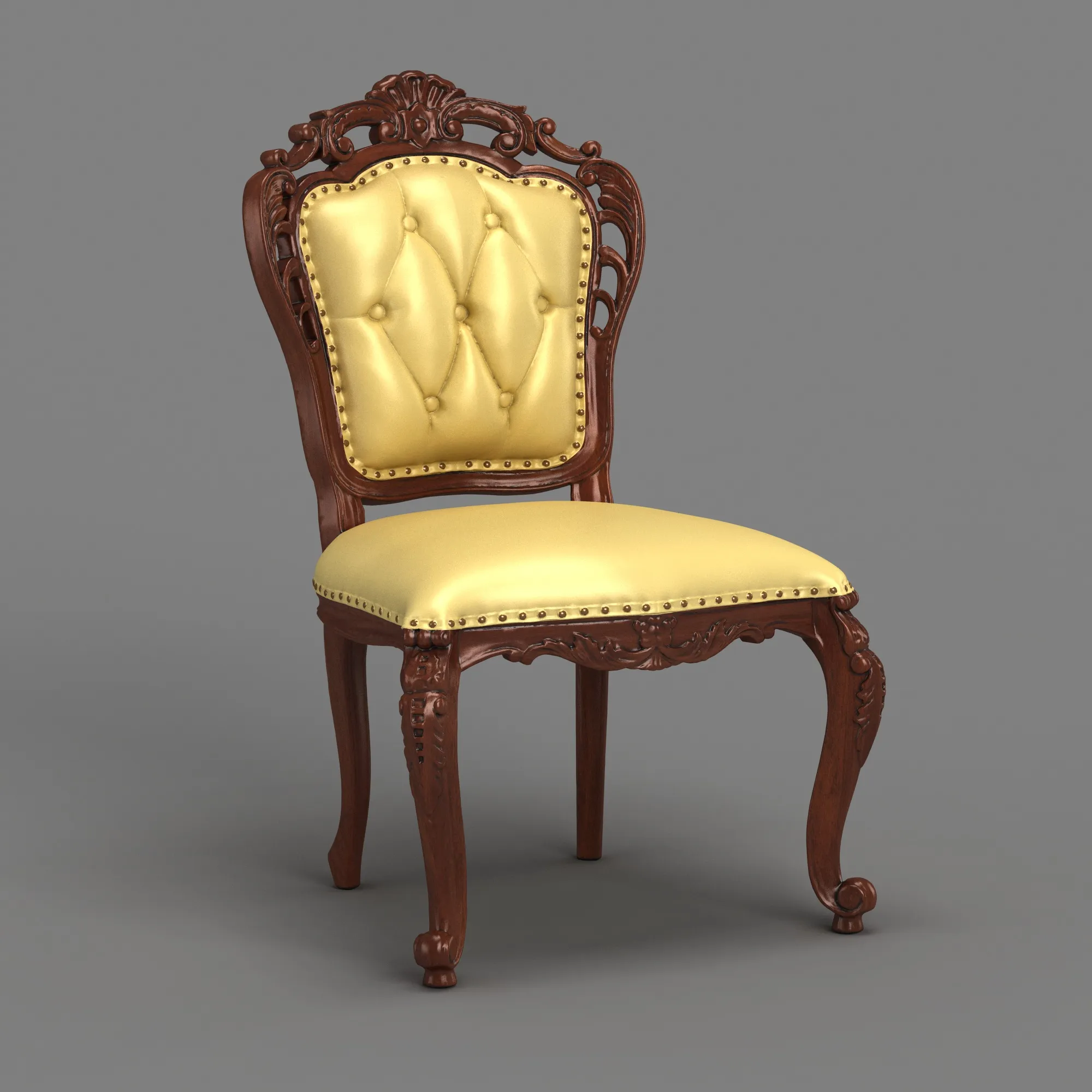 Dining Chair 3D Model .c4d .max .obj .3ds .fbx .stl .blend 