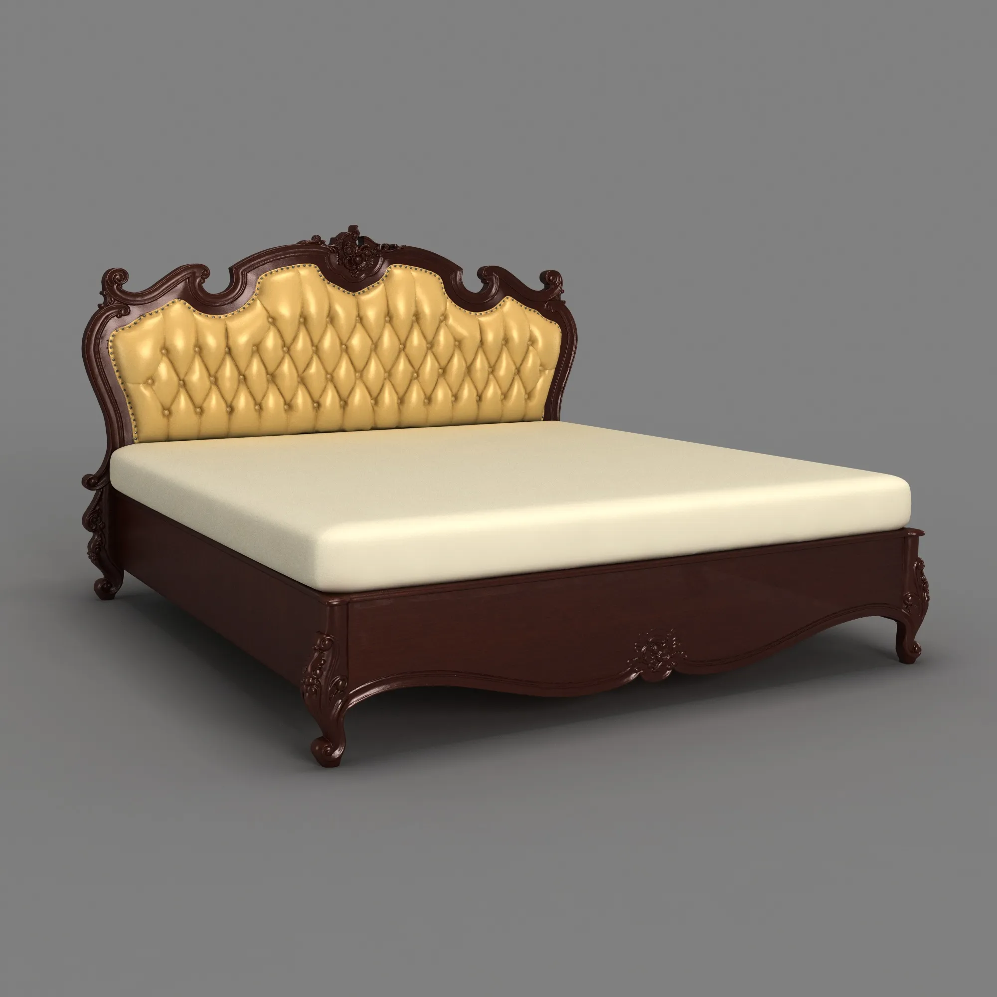 Bed 3D Model .c4d .max .obj .3ds .fbx .stl .blend 