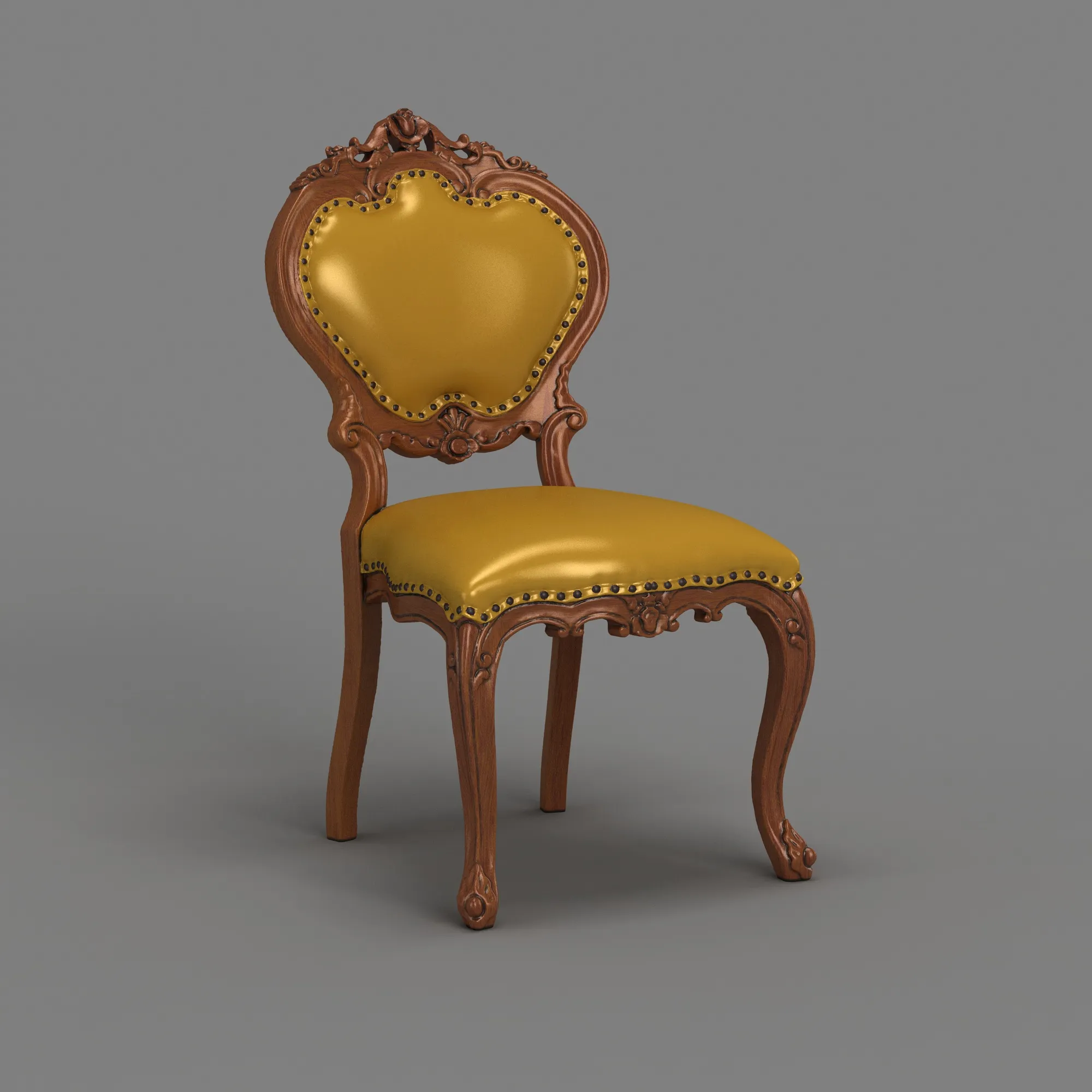 Dining Chair 3D Model .c4d .max .obj .3ds .fbx .stl .blend 