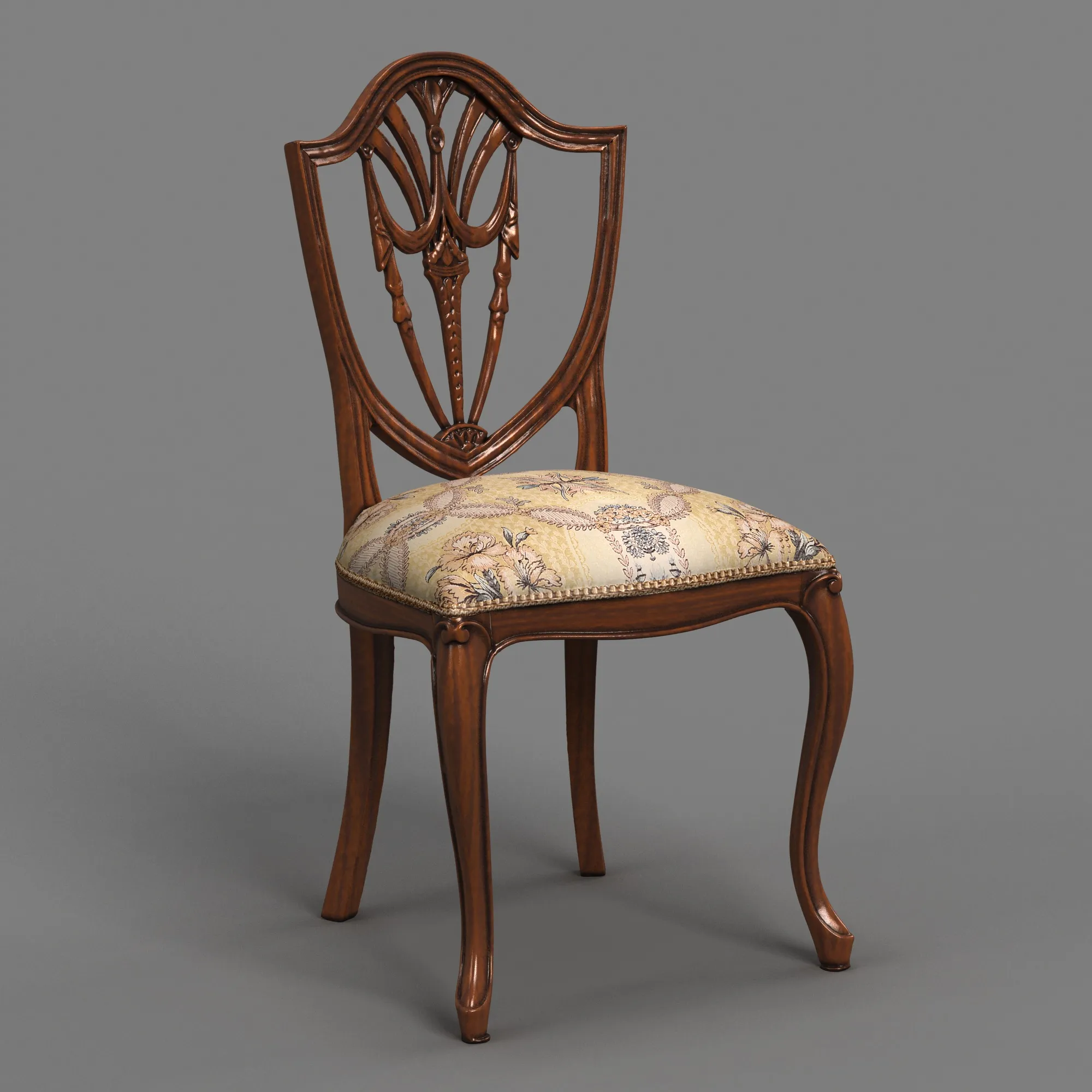 Dining Chair 3D Model .c4d .max .obj .3ds .fbx .stl .blend 