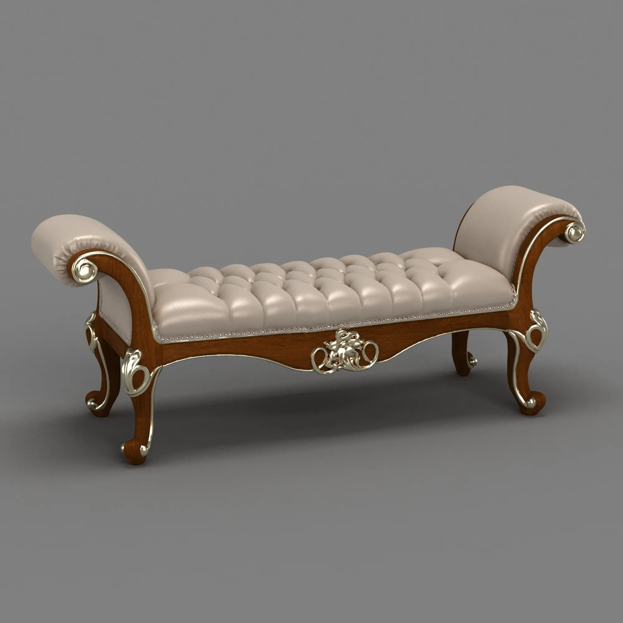Footstool 3D Model .c4d .max .obj .3ds .fbx .stl .blend 