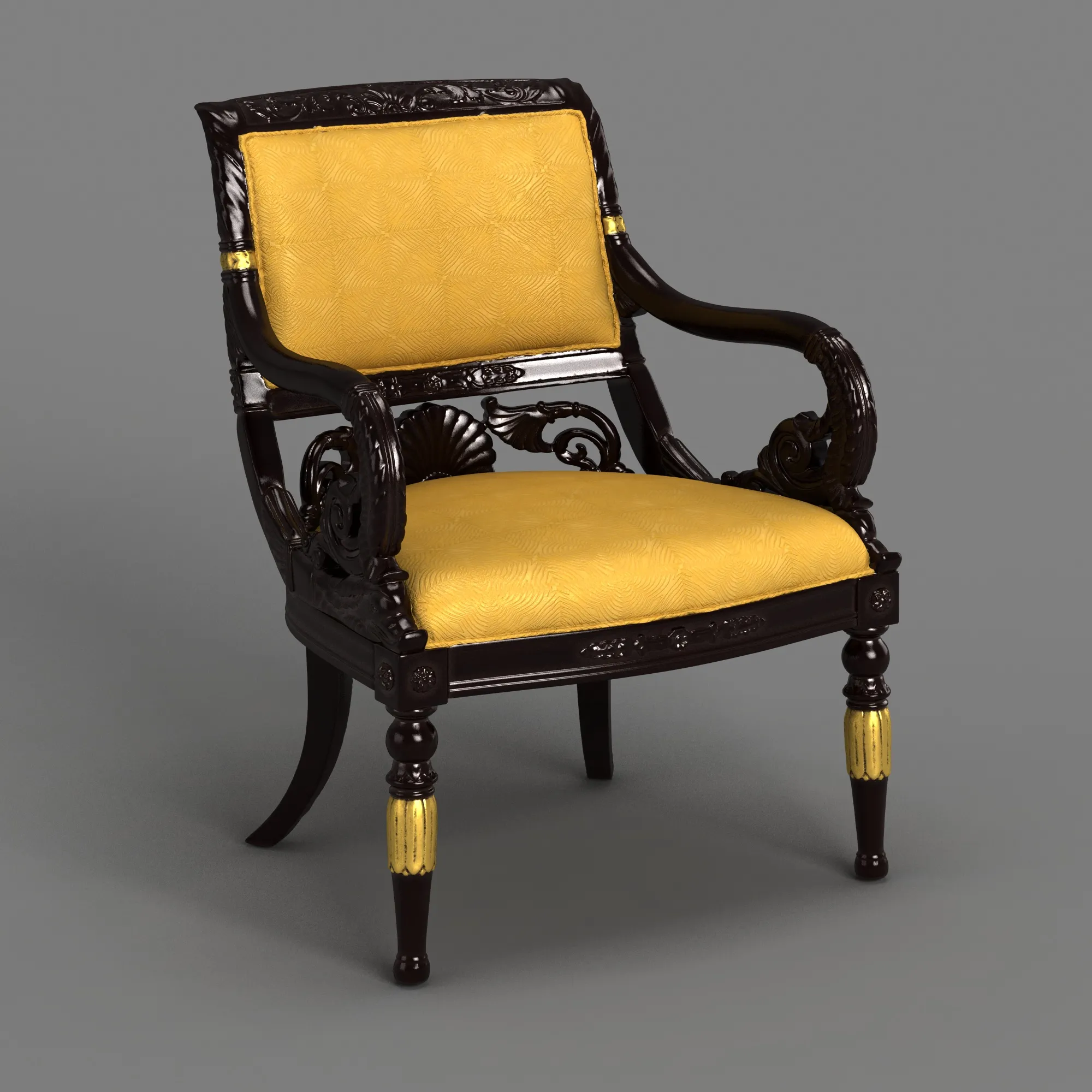 Leisure chair 3D Model .c4d .max .obj .3ds .fbx .stl .blend
