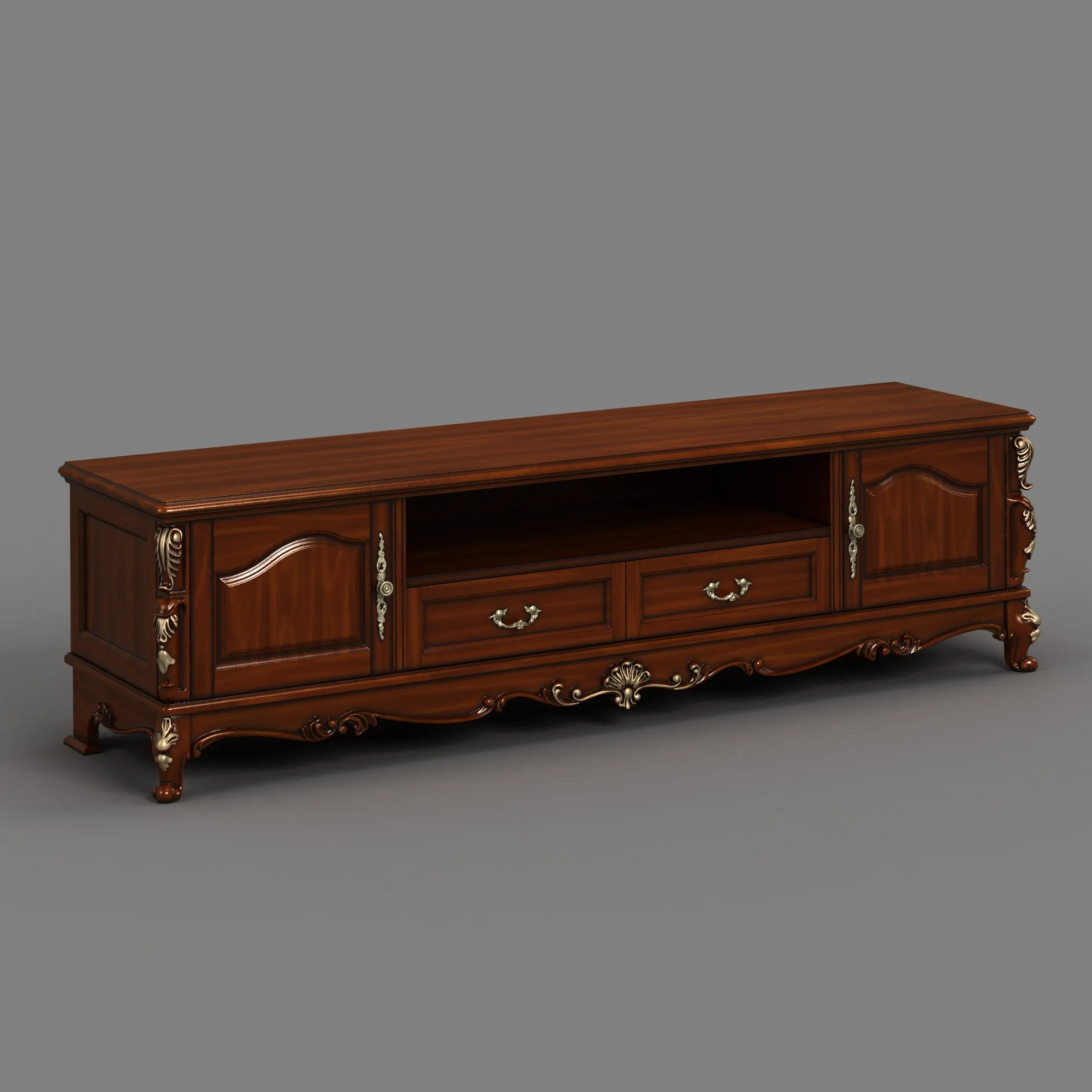 TV stand 3D Model .c4d .max .obj .3ds .fbx .stl .blend 