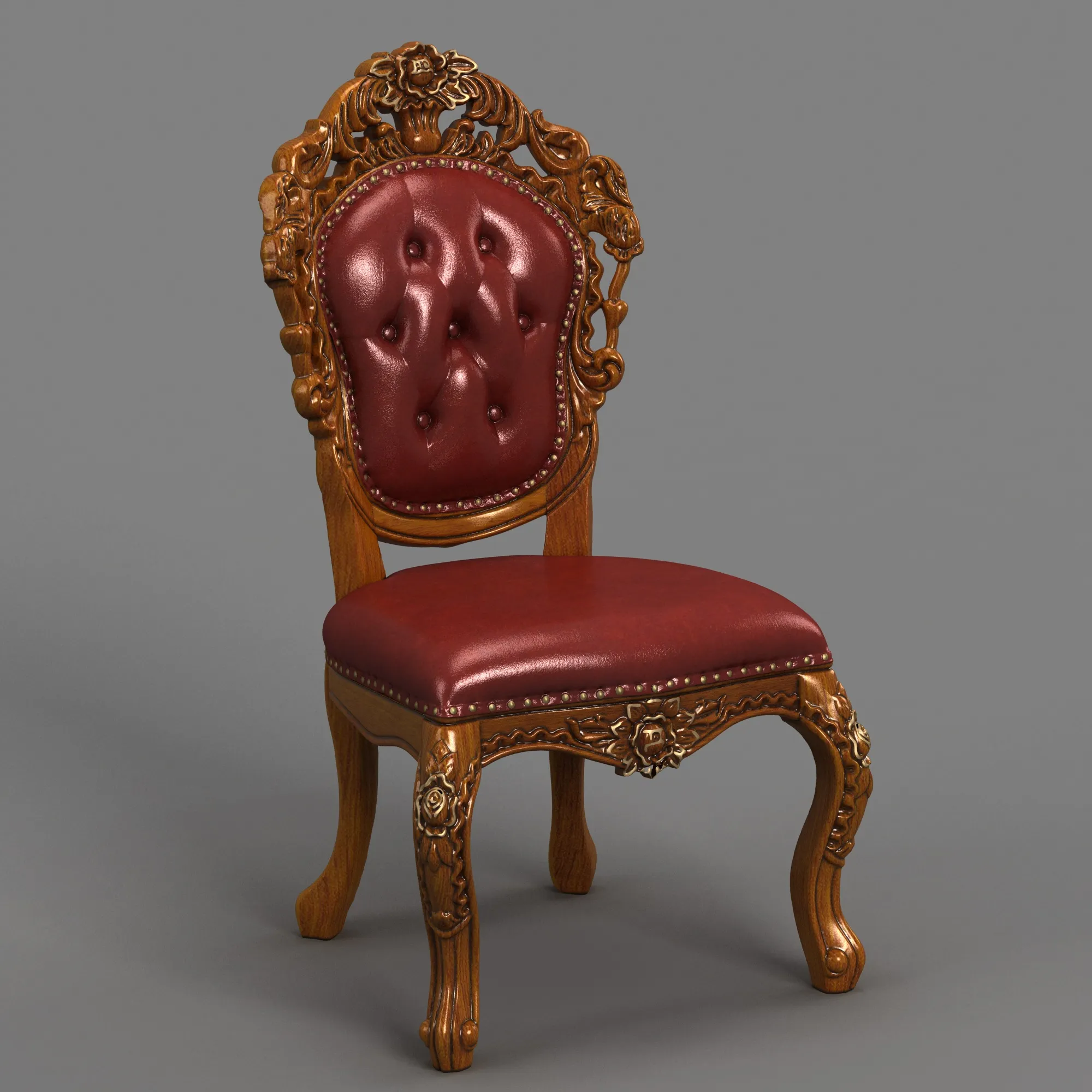 Dining Chair 3D Model .c4d .max .obj .3ds .fbx .stl .blend 