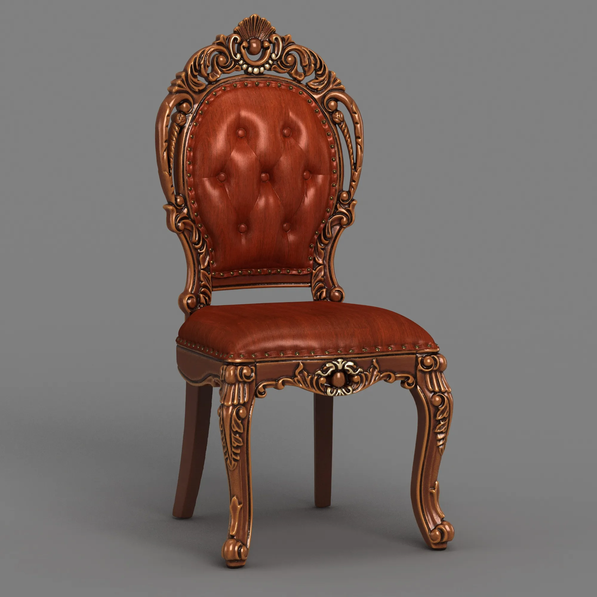 Dining Chair 3D Model .c4d .max .obj .3ds .fbx .stl .blend 