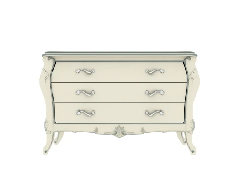 Three-drawer dressing table Modelo 3D
