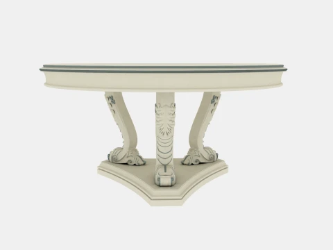 Round dining table 3D Model