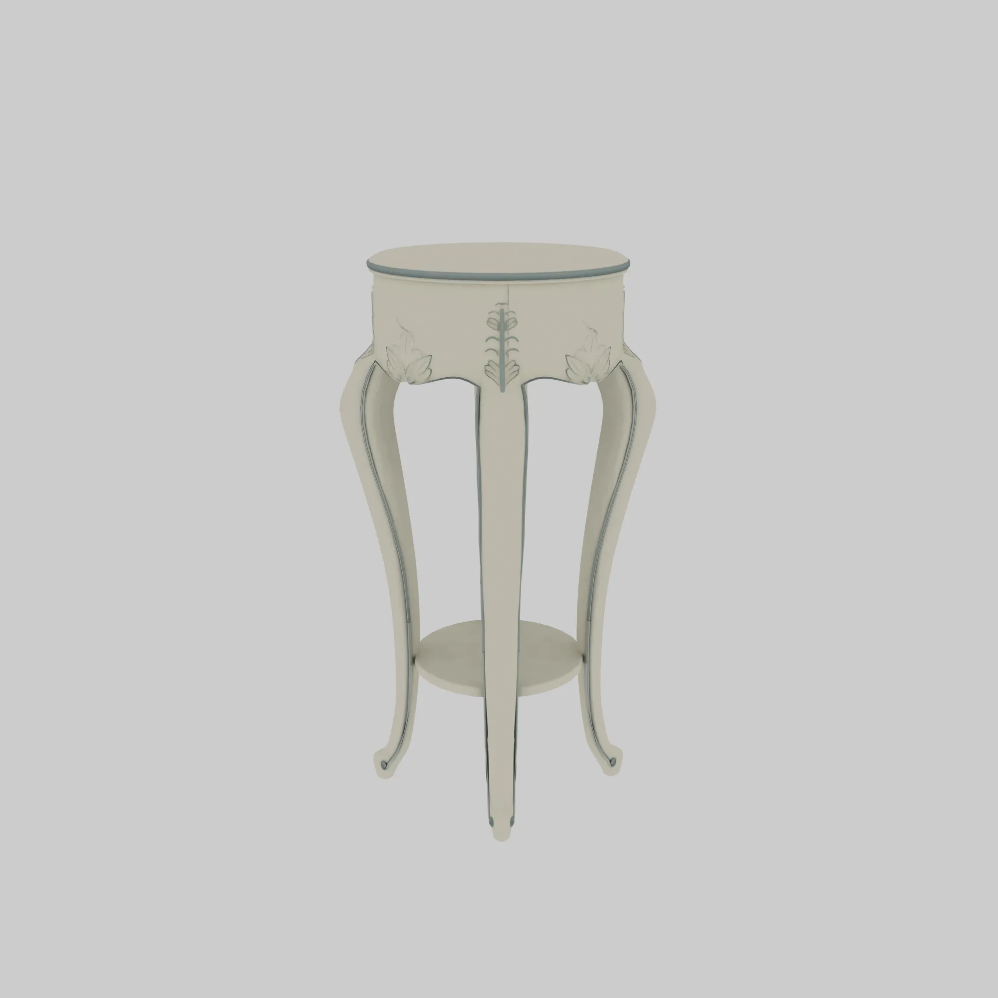 Round Flower Stand 3D Model .c4d .max .obj .3ds .fbx .stl .blend 