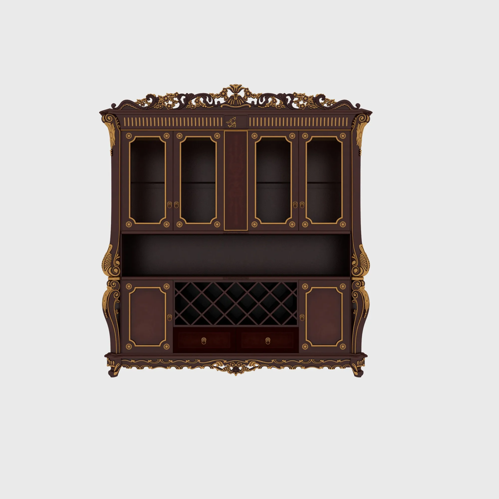 Bar cabinet 3D Model .c4d .max .obj .3ds .fbx .stl .blend 
