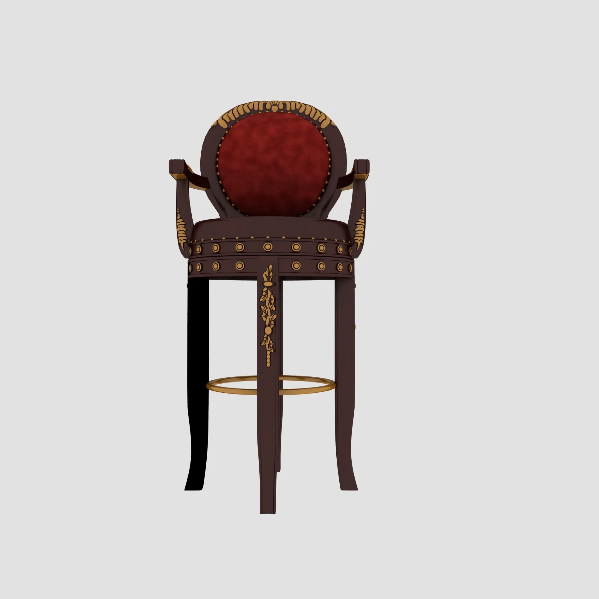 Bar stool 3D Model .c4d .max .obj .3ds .fbx .stl .blend 