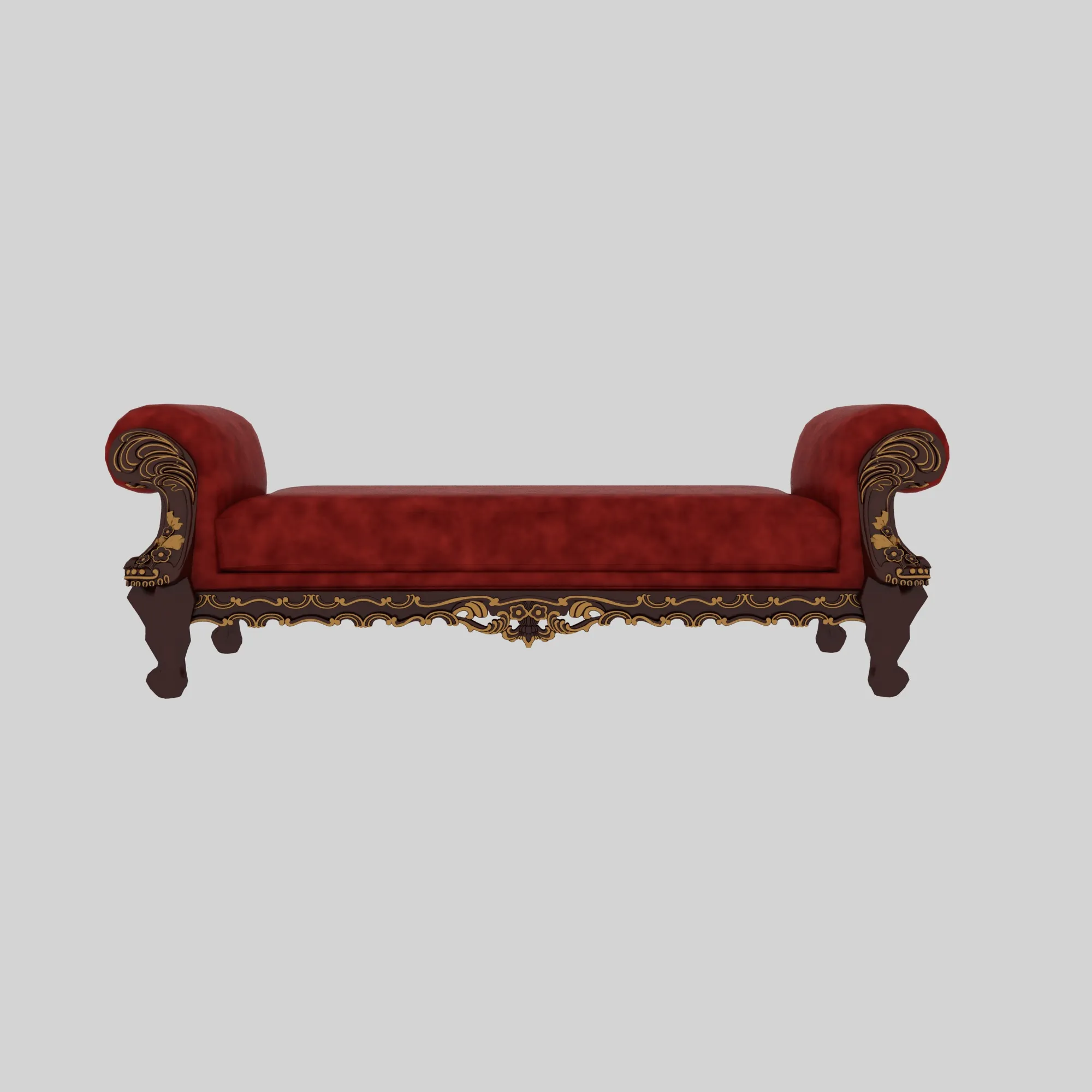 Footstool 3D Model .c4d .max .obj .3ds .fbx .stl .blend 