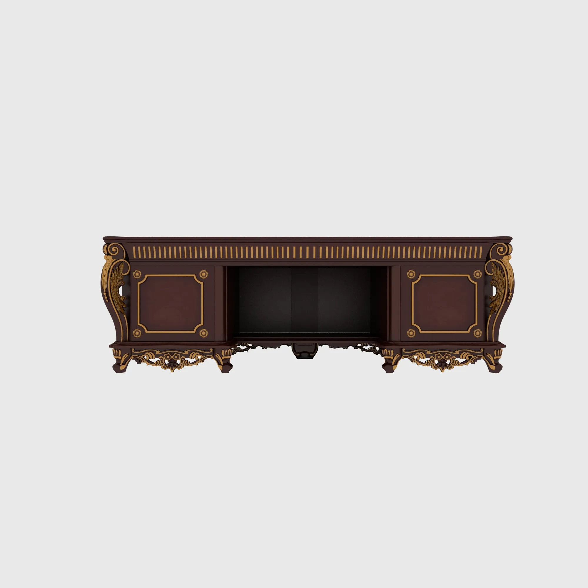 Executive desk 3D Model .c4d .max .obj .3ds .fbx .stl .blend