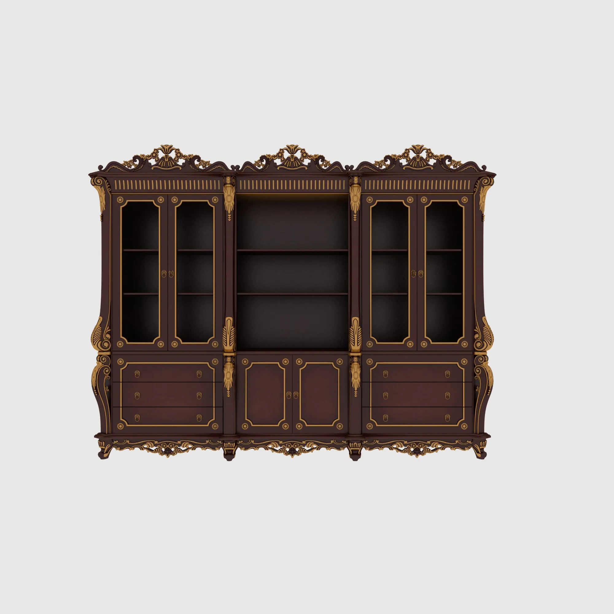 Bookshelf 3D Model .c4d .max .obj .3ds .fbx .stl .blend 