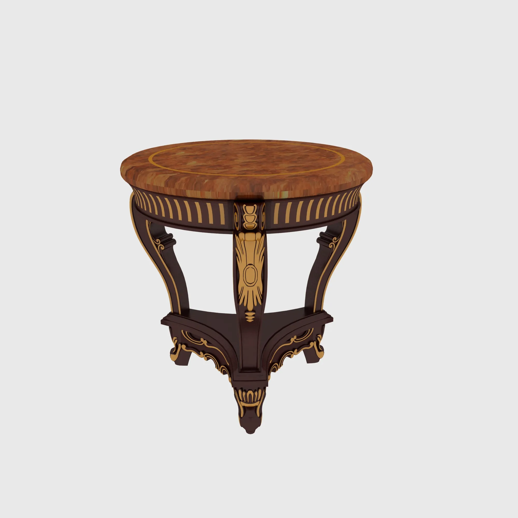 Small round table 3D Model .c4d .max .obj .3ds .fbx .stl .blend 