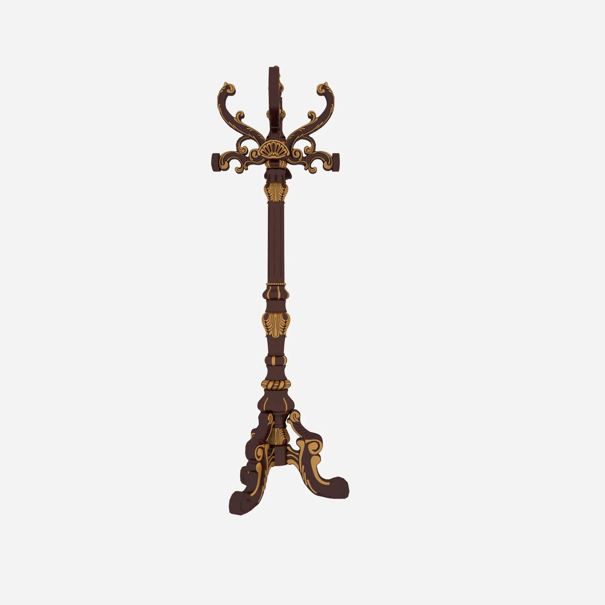 Coat rack 3D Model .c4d .max .obj .3ds .fbx .stl .blend 