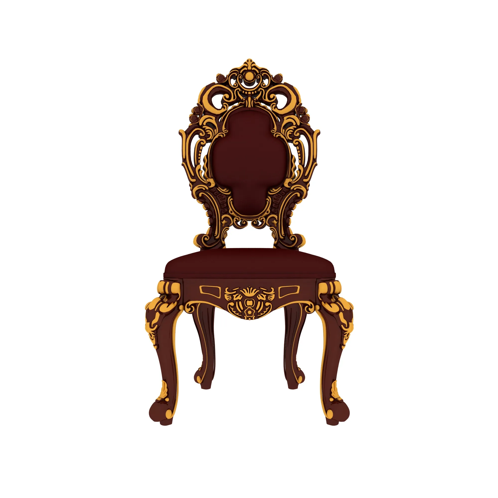 Dining Chair 3D Model .c4d .max .obj .3ds .fbx .stl .blend 