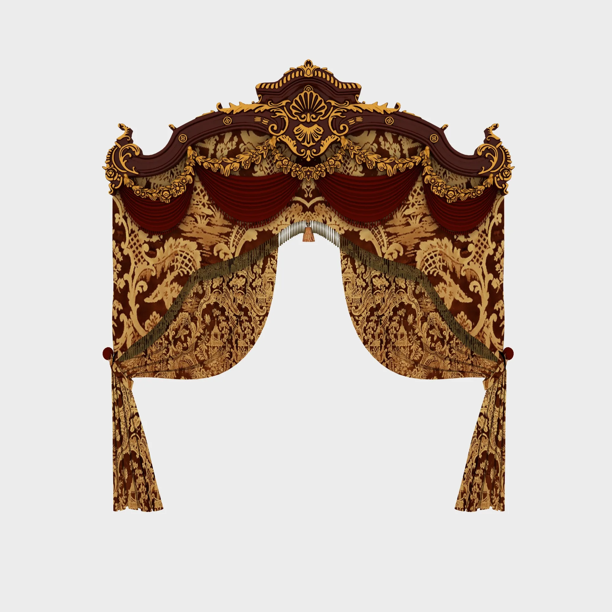 Bed valance 3D Model .c4d .max .obj .3ds .fbx .stl .blend 