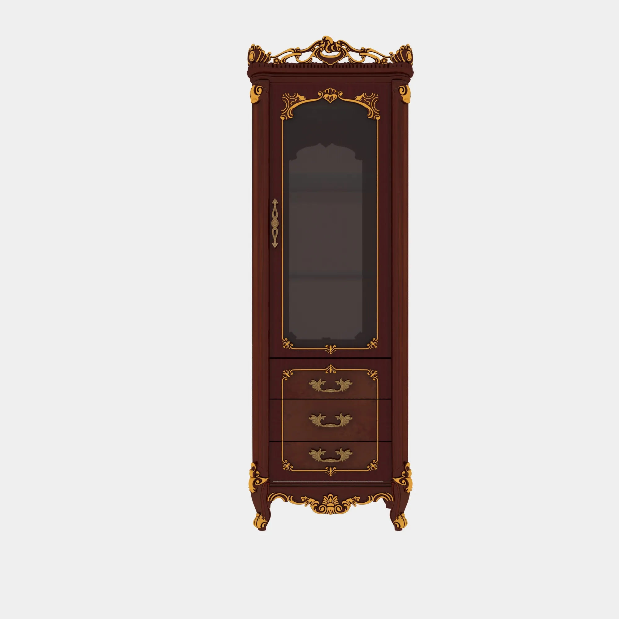 Wine cabinet 3D Model .c4d .max .obj .3ds .fbx .stl .blend 