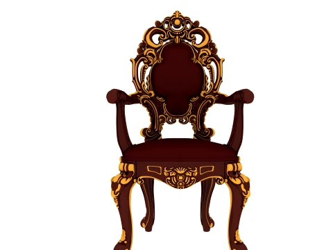 Armchair with dining table 3Dモデル