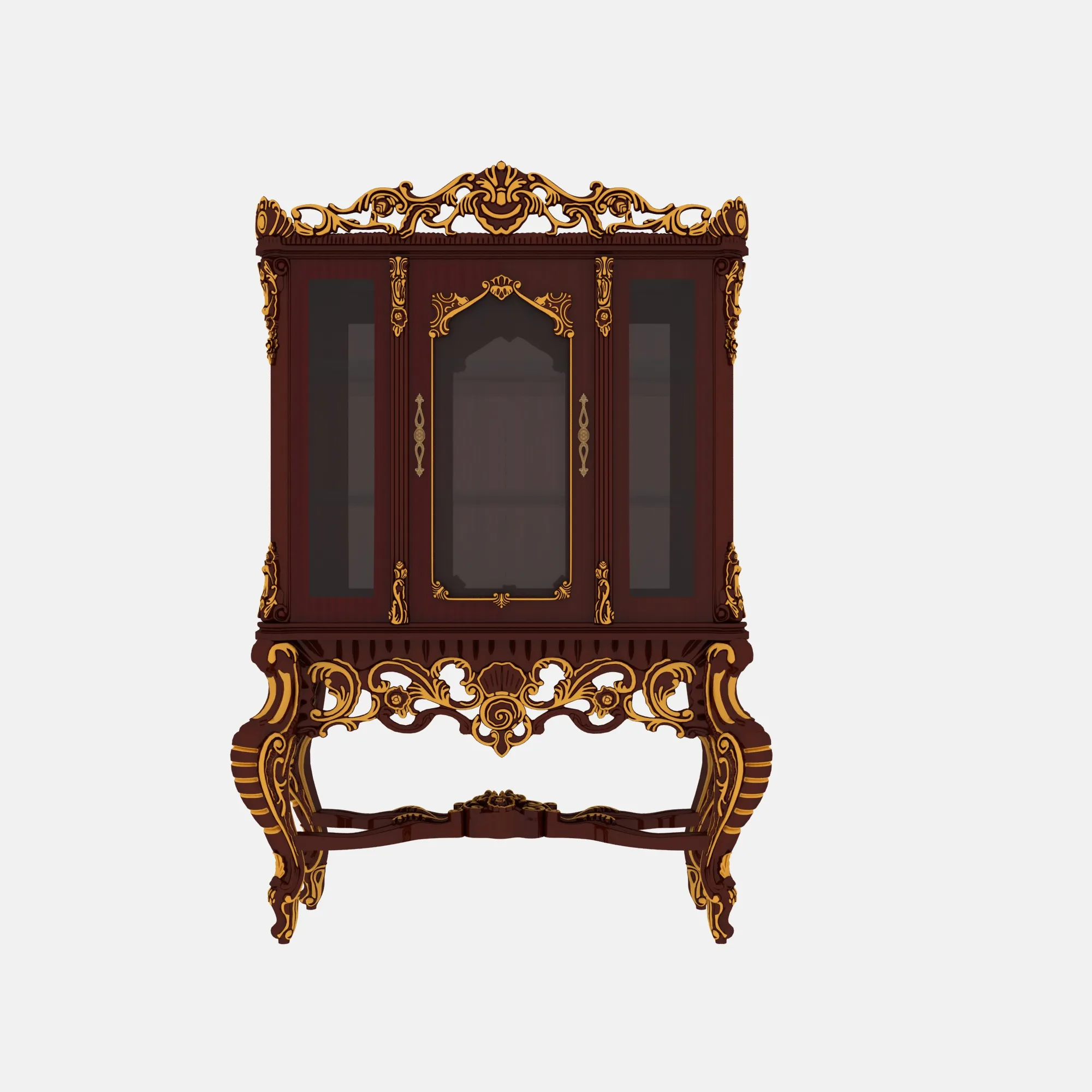 Display cabinet 3D Model .c4d .max .obj .3ds .fbx .stl .blend 