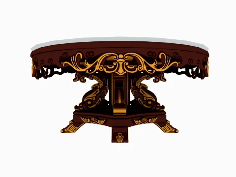 Table à manger ronde Modèle 3D