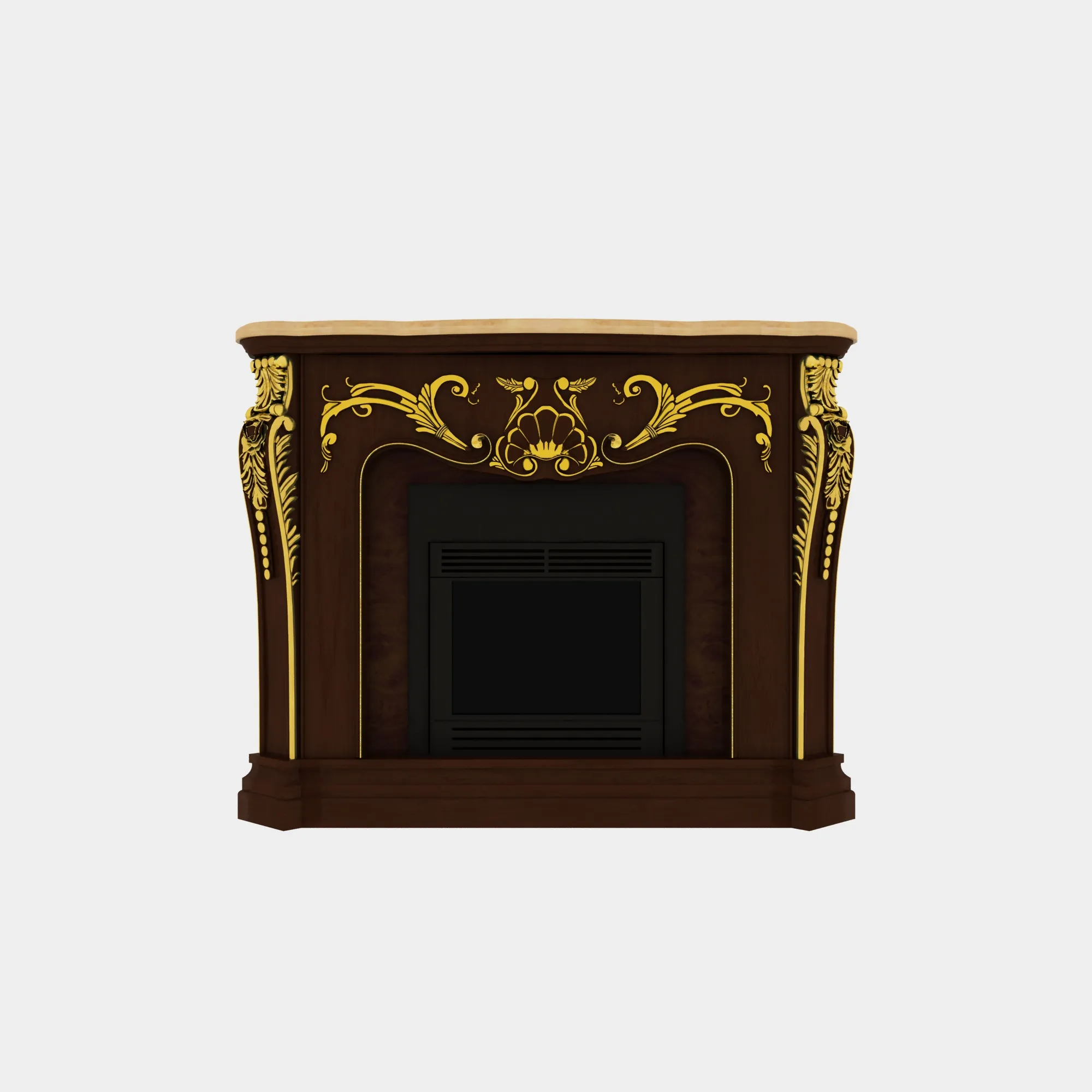 Fireplace 3D Model .c4d .max .obj .3ds .fbx .stl .blend 