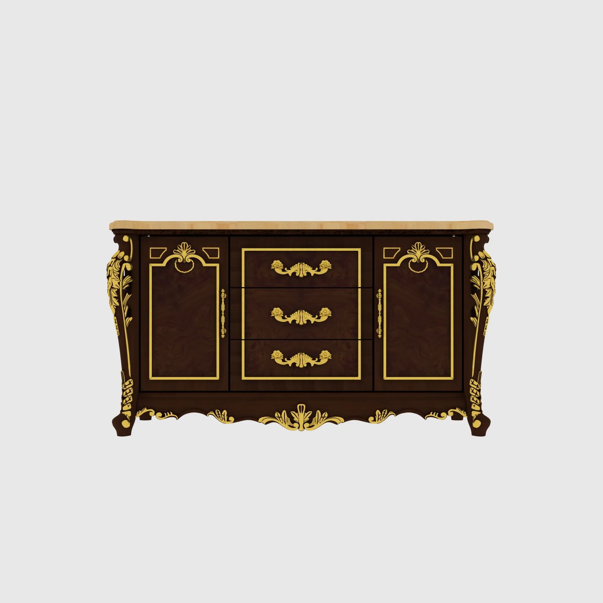 Sideboard 3D Model .c4d .max .obj .3ds .fbx .stl .blend 
