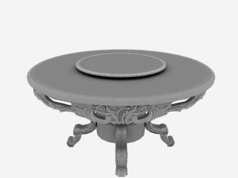 Round dining table 3D Model