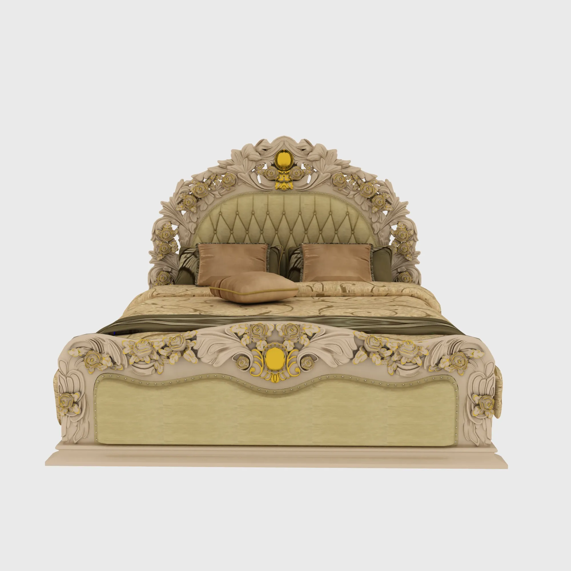 Bed 3D Model .c4d .max .obj .3ds .fbx .stl .blend 