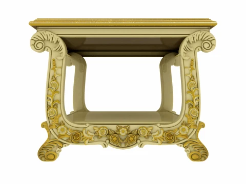Square table Modèle 3D