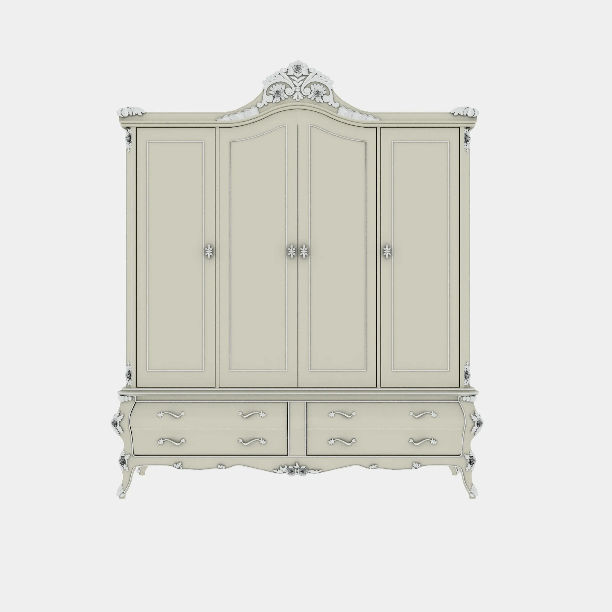 Wardrobe 3D Model .c4d .max .obj .3ds .fbx .stl .blend 