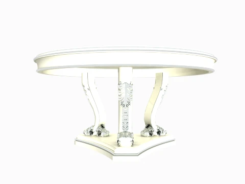 Round dining table Modèle 3D