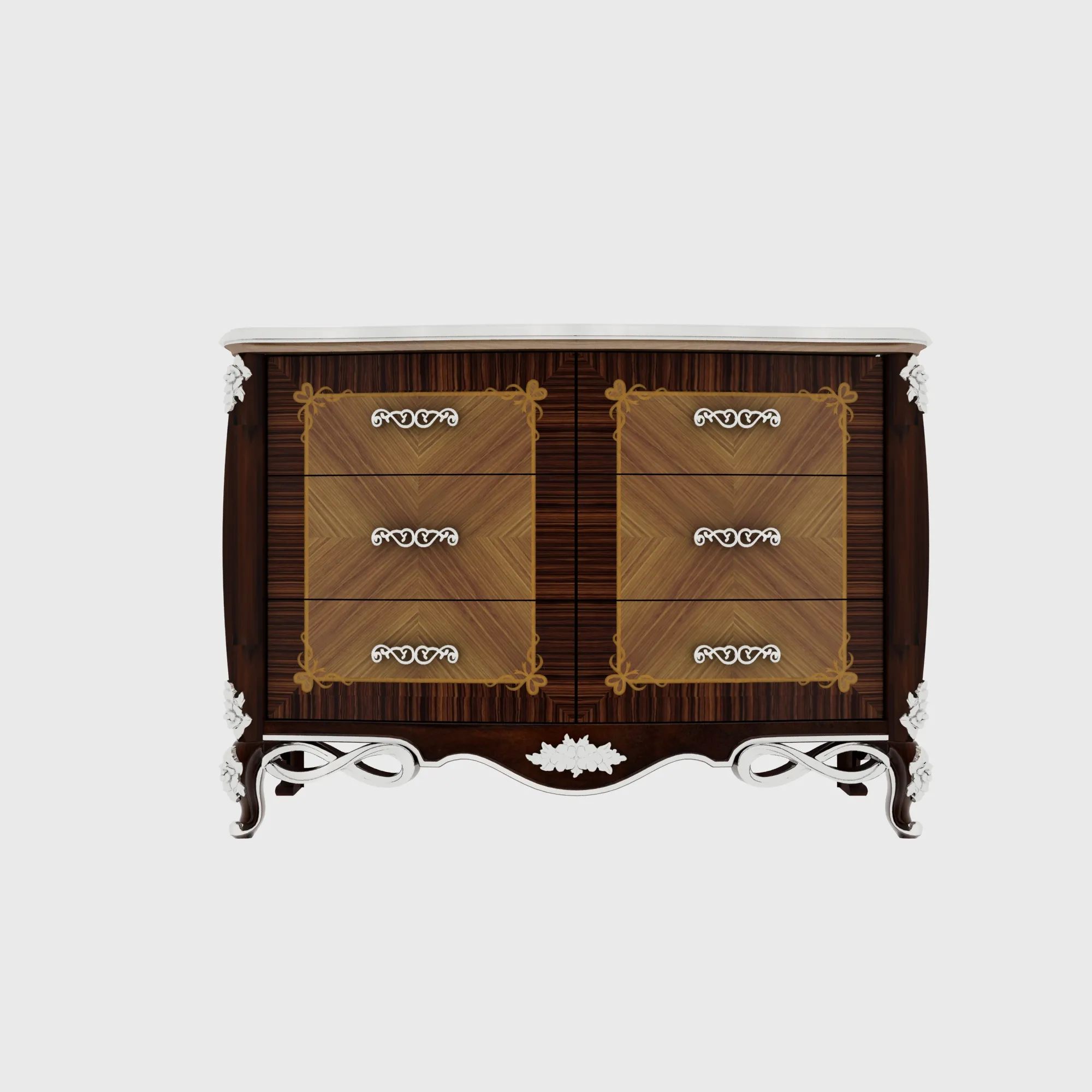 Chest of drawers 3D Model .c4d .max .obj .3ds .fbx .stl .blend 