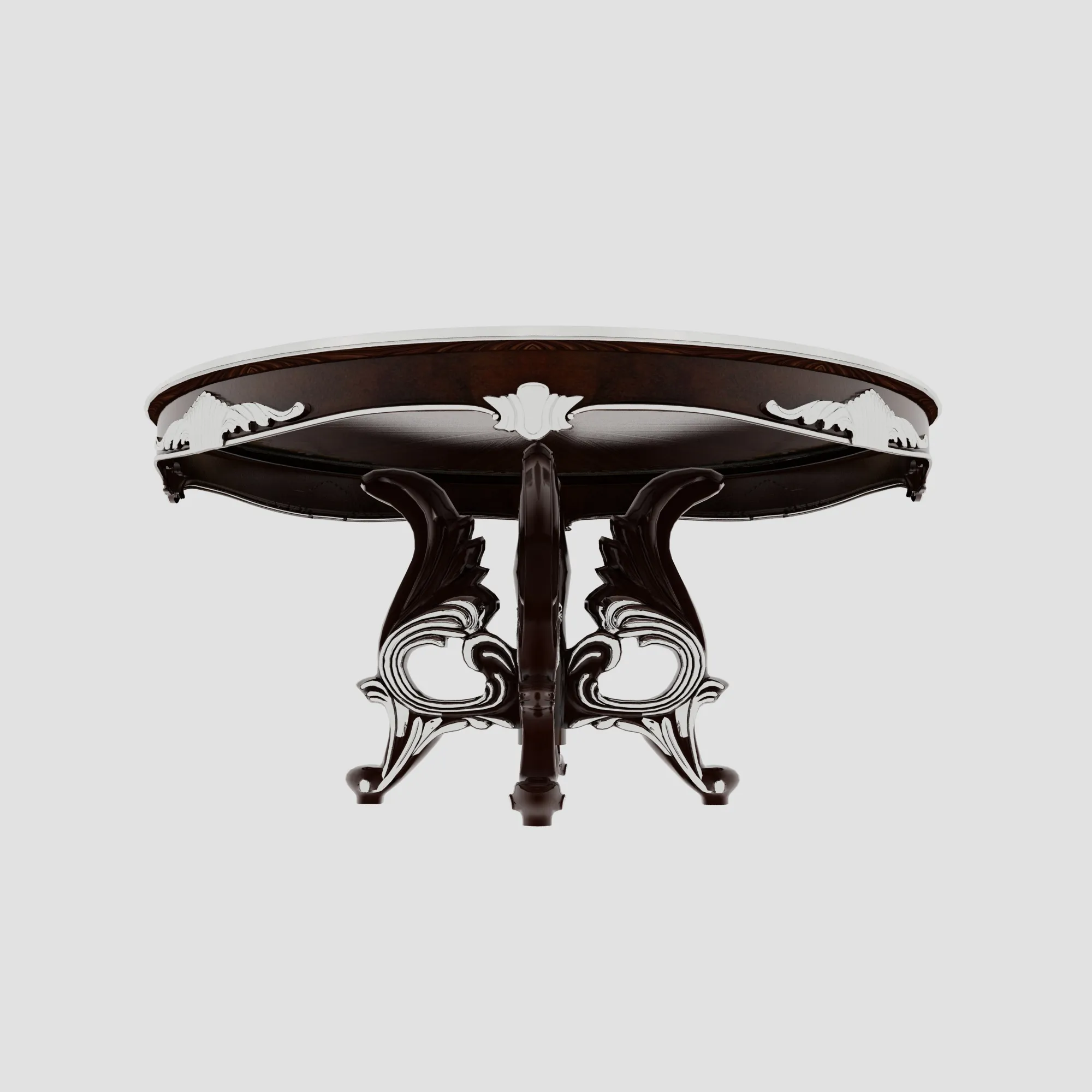 Round dining table 3D Model .c4d .max .obj .3ds .fbx .stl .blend 