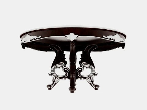 Round dining table 3D Model
