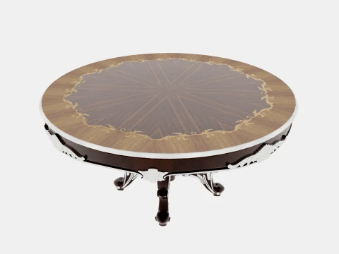 Round dining table 3D Model