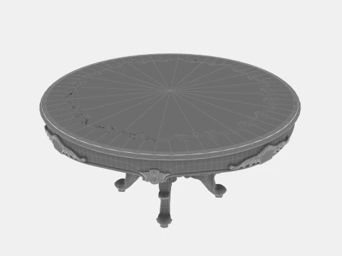 Round dining table 3D Model