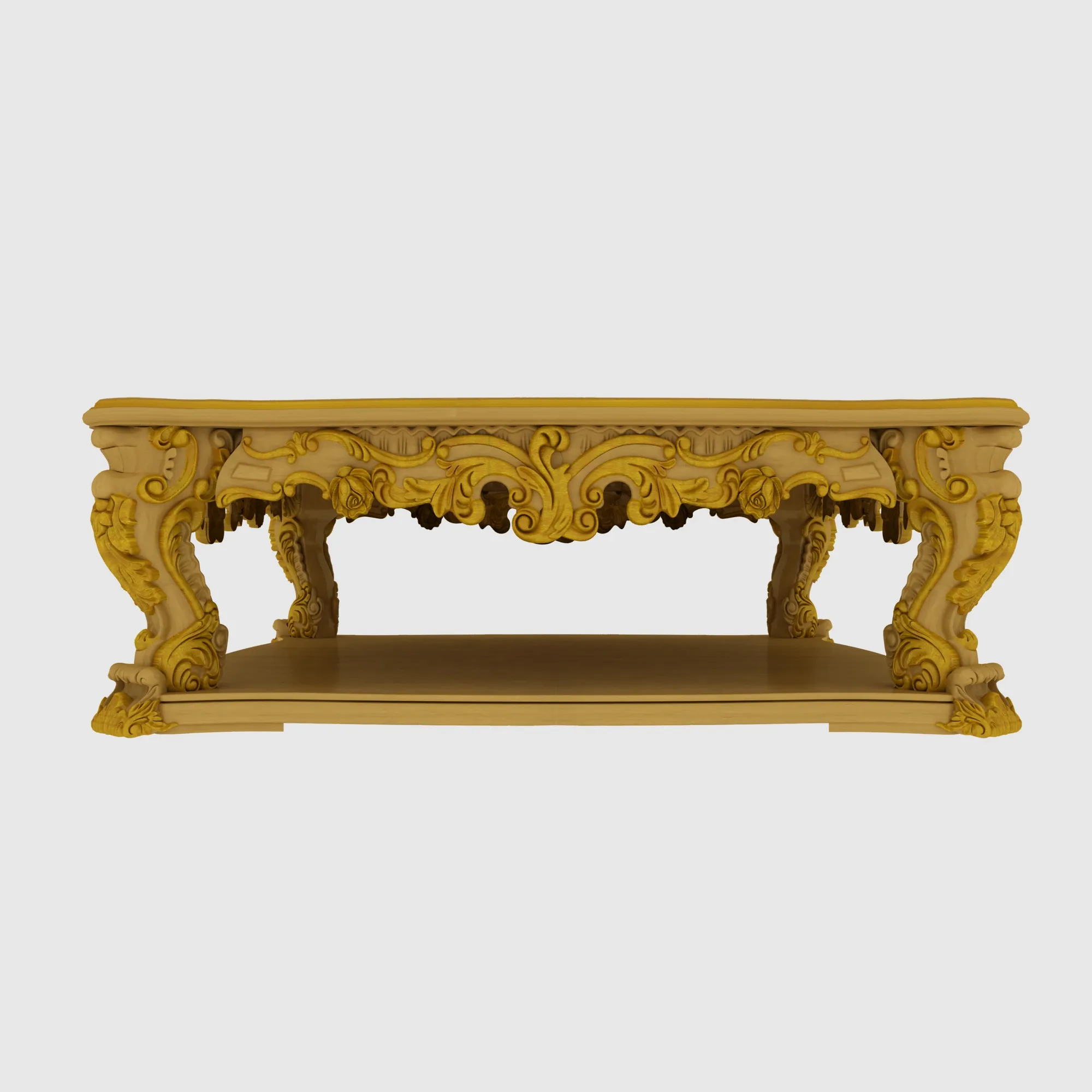 Generous table 3D Model .c4d .max .obj .3ds .fbx .stl .blend 