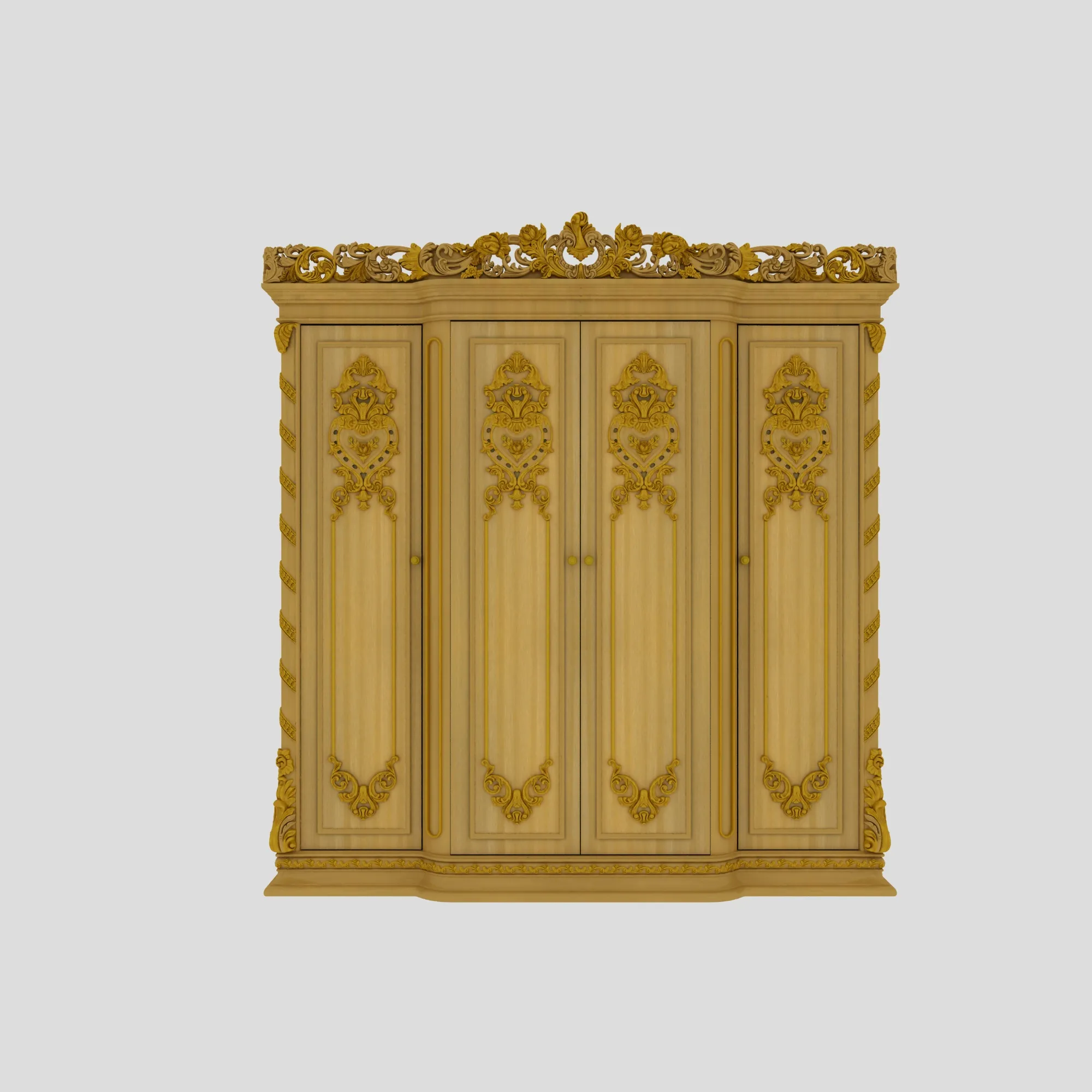 Wardrobe 3D Model .c4d .max .obj .3ds .fbx .stl .blend 